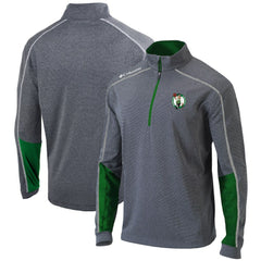 Columbia Boston Celtics Omni-Wick Shotgun 2.0 Quarter-Zip Pullover Top Heathered Gray/Green
