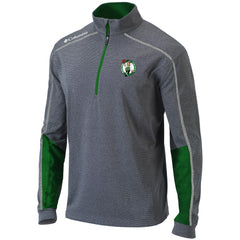 Columbia Boston Celtics Omni-Wick Shotgun 2.0 Quarter-Zip Pullover Top Heathered Gray/Green