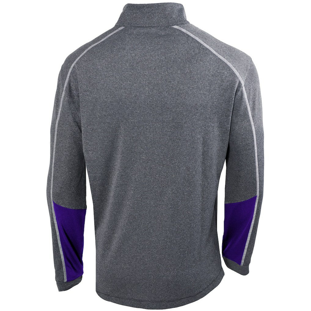 Columbia Charlotte Hornets Omni-Wick Shotgun 2.0 Quarter-Zip Pullover Top Heathered Gray/Purple