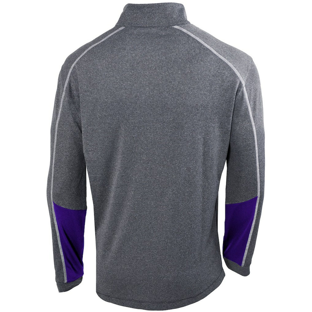 Columbia Charlotte Hornets Omni-Wick Shotgun 2.0 Quarter-Zip Pullover Top Heathered Gray/Purple