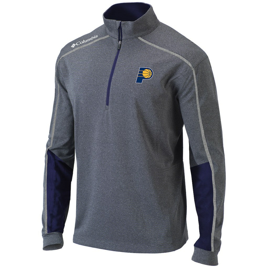 Columbia Indiana Pacers Omni-Wick Shotgun 2.0 Quarter-Zip Pullover Top Heathered Gray/Navy