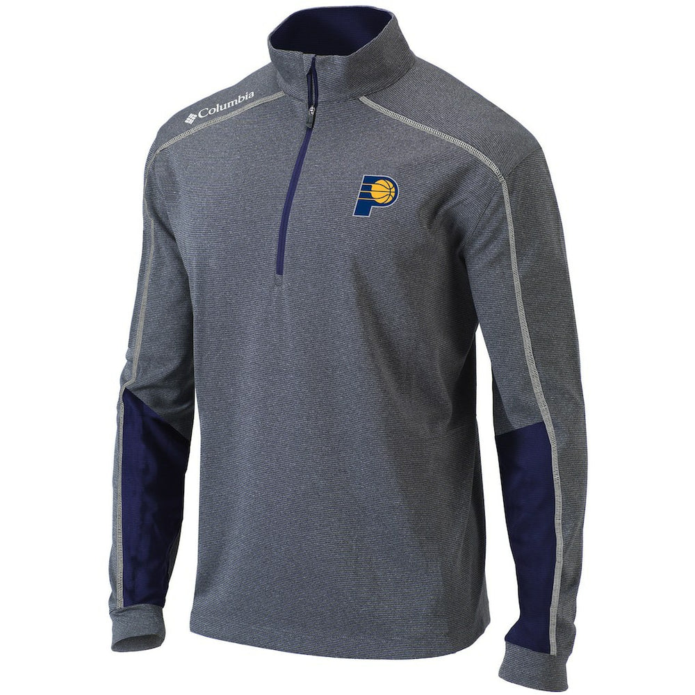 Columbia Indiana Pacers Omni-Wick Shotgun 2.0 Quarter-Zip Pullover Top Heathered Gray/Navy