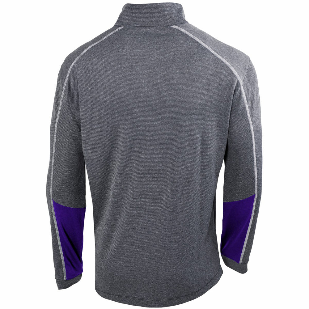 Columbia Los Angeles Lakers Omni-Wick Shotgun 2.0 Quarter-Zip Pullover Top Heathered Gray/Purple