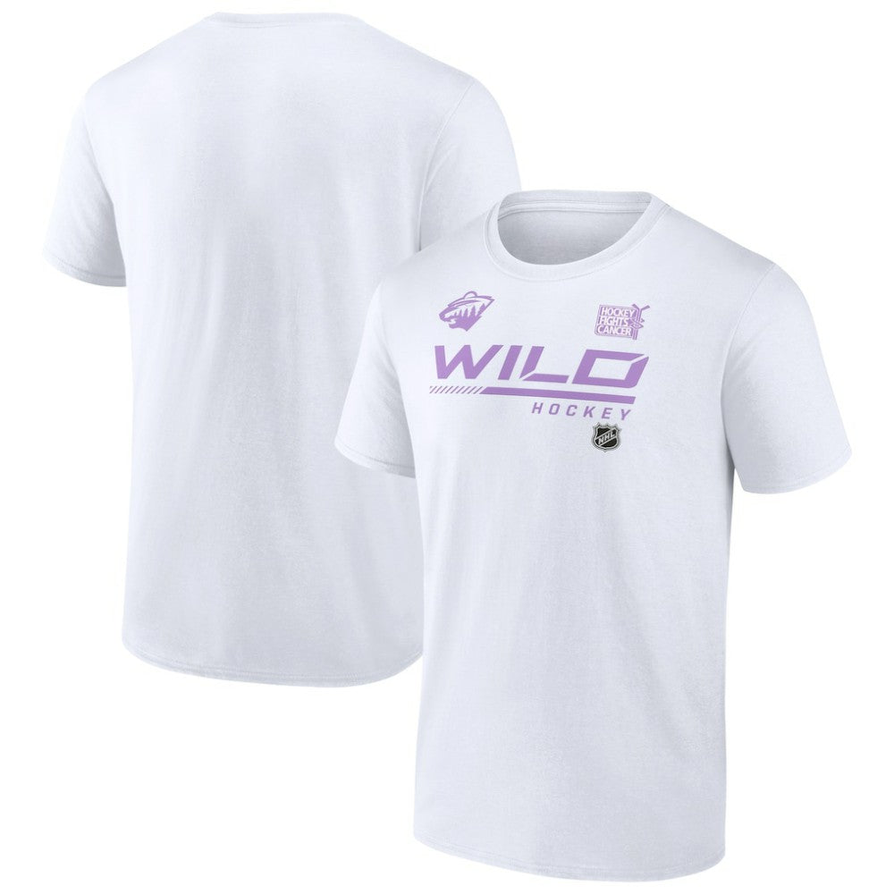 Minnesota Wild NHL Hockey Fights Cancer T-Shirt - White | NHL on sale