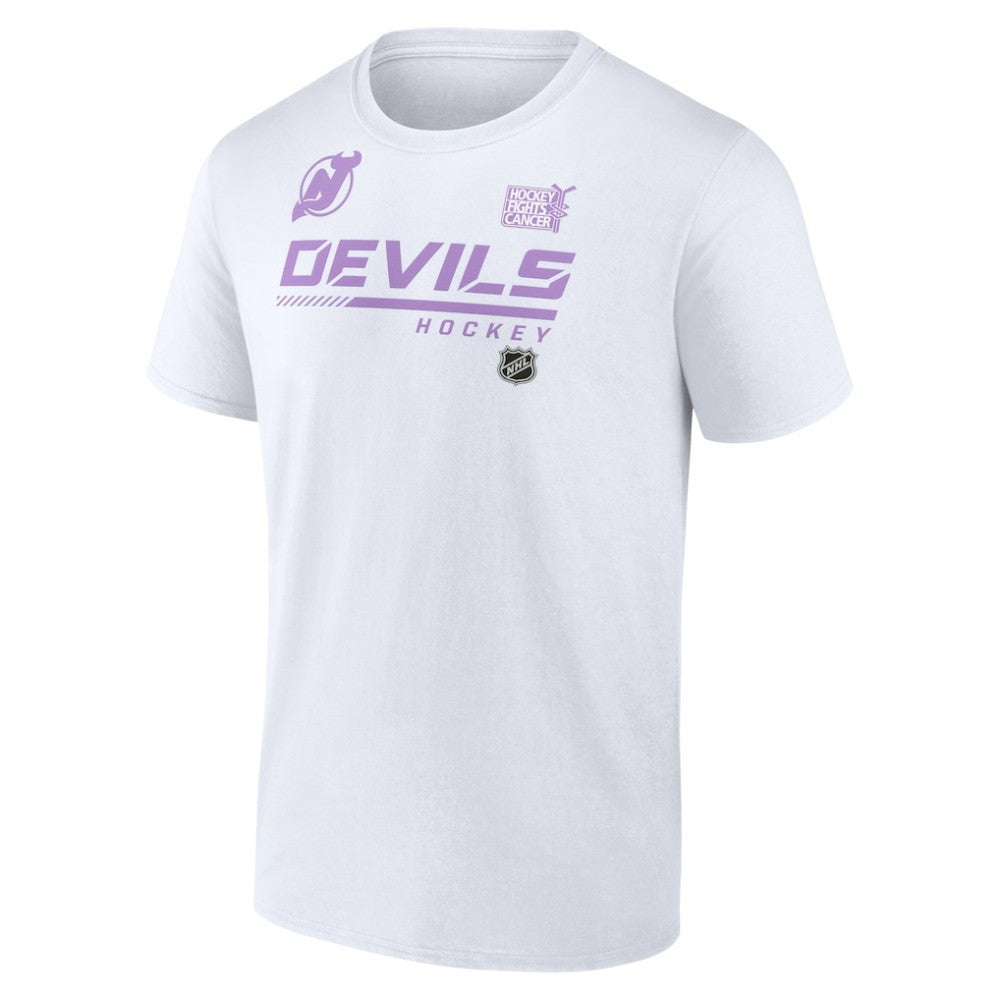 New Jersey Devils NHL Hockey Fights Cancer T-Shirt - White | NHL Lifestyle
