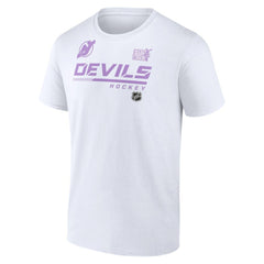 New Jersey Devils NHL Hockey Fights Cancer T-Shirt - White | NHL Lifestyle