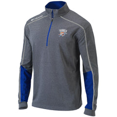 Columbia Oklahoma City Thunder Omni-Wick Shotgun 2.0 Quarter-Zip Pullover Top Heathered Gray/Blue