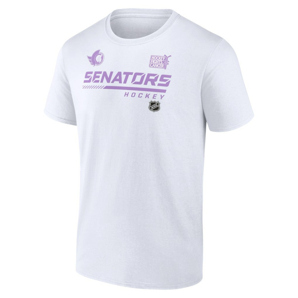Ottawa Senators NHL Hockey Fights Cancer T-Shirt - White | NHL sale
