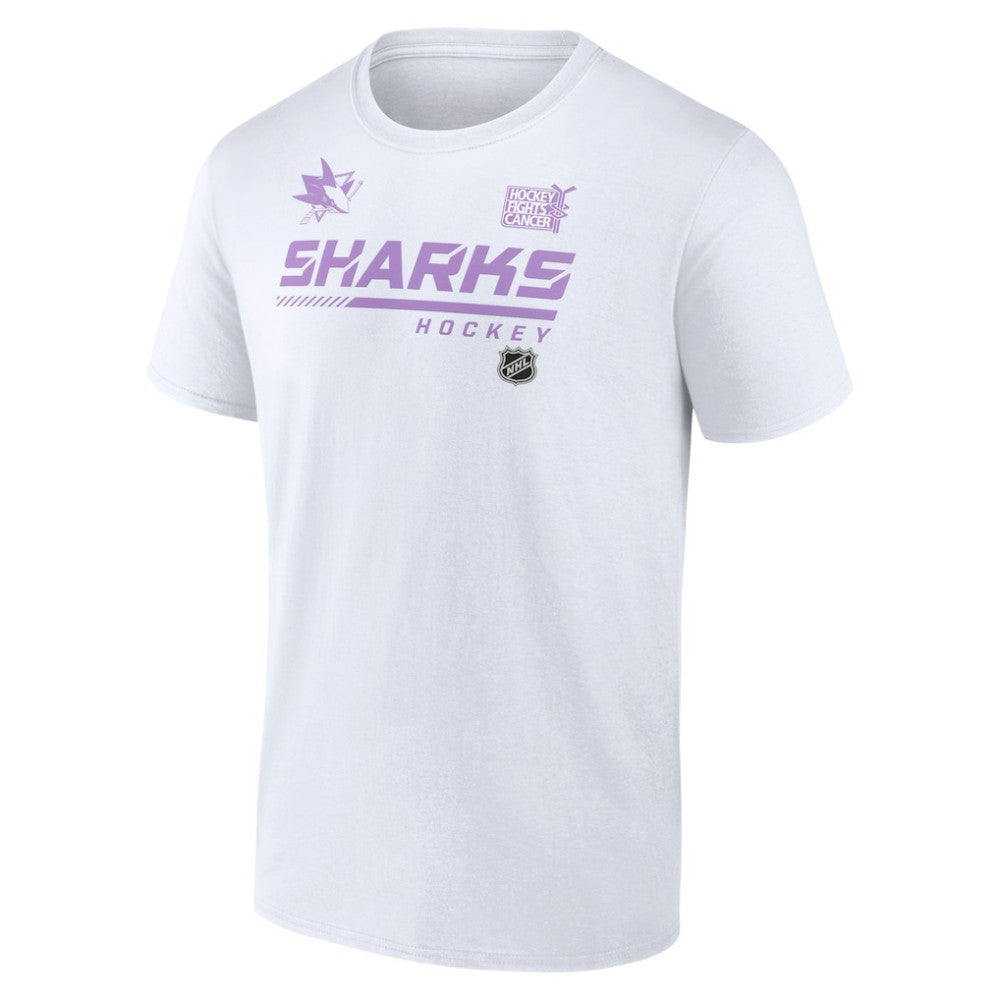 San Jose Sharks NHL Hockey Fights Cancer T-Shirt - White | NHL sale