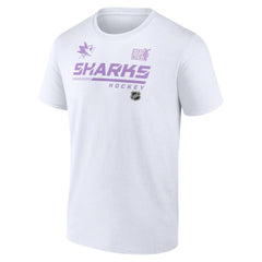 San Jose Sharks NHL Hockey Fights Cancer T-Shirt - White | NHL sale