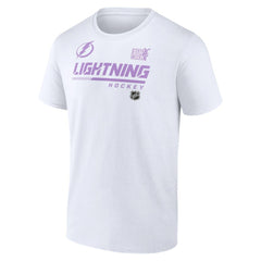 Tampa Bay Lightning NHL Hockey Fights Cancer T-Shirt - White | NHL Lifestyle