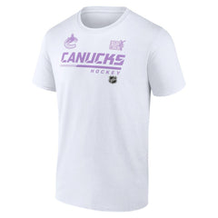 Vancouver Canucks NHL Hockey Fights Cancer T-Shirt - White | NHL on sale