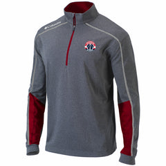 Columbia Washington Wizards Omni-Wick Shotgun 2.0 Quarter-Zip Pullover Top Heathered Gray/Red