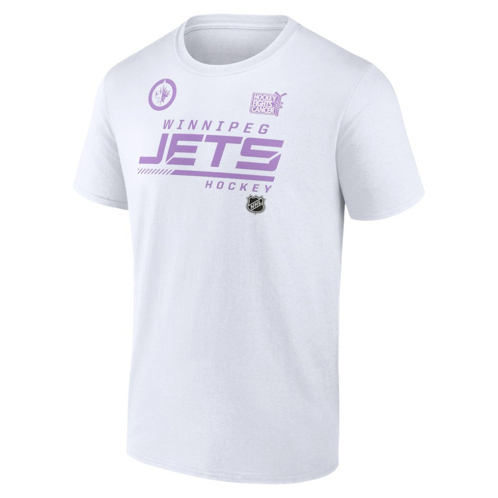 Winnipeg Jets NHL Hockey Fights Cancer T-Shirt - White | NHL discount