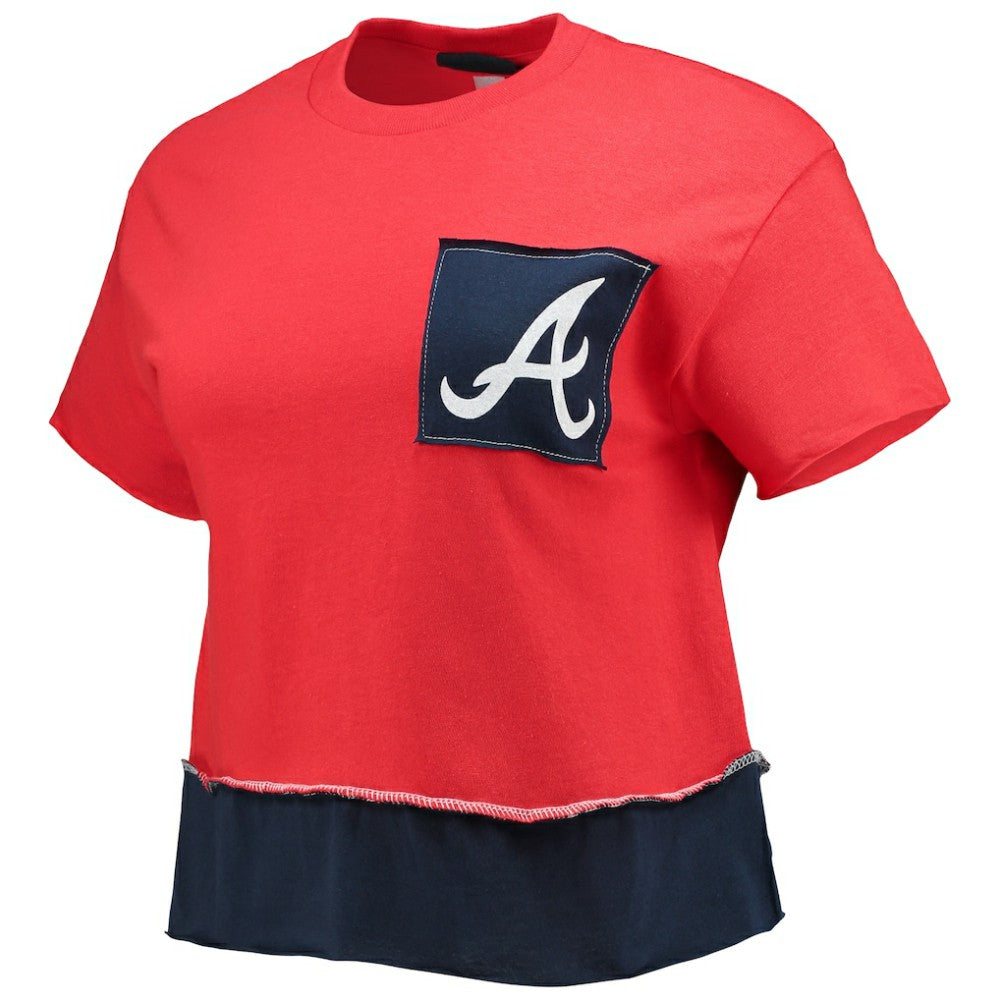Atlanta Braves Refried Apparel Women's Cropped T-Shirt Discount