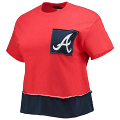 Atlanta Braves Refried Apparel Women's Cropped T-Shirt Discount