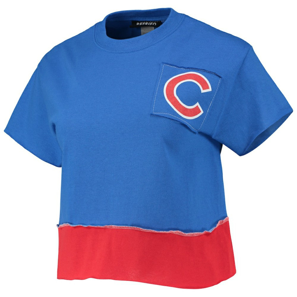 Chicago Cubs Refried Apparel Women's Cropped T-Shirt Discount