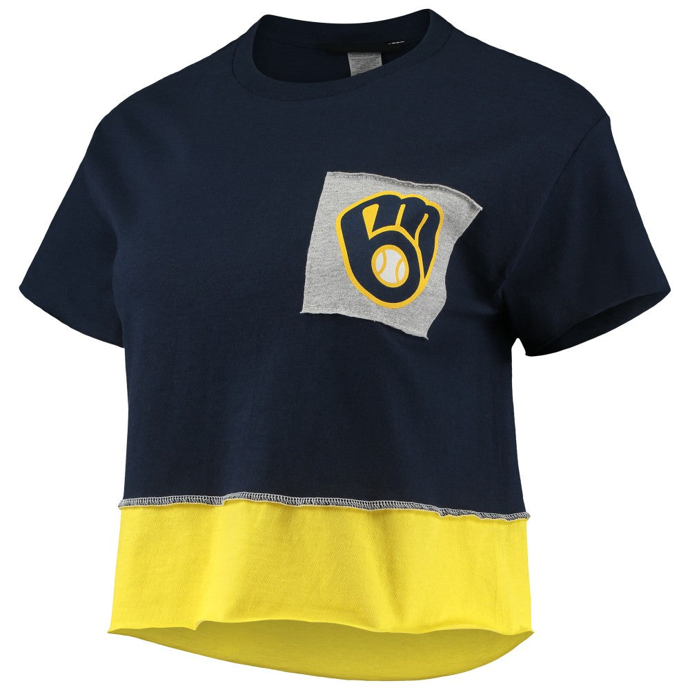 Milwaukee Brewers Refried Apparel Women's Cropped T-Shirt Sale