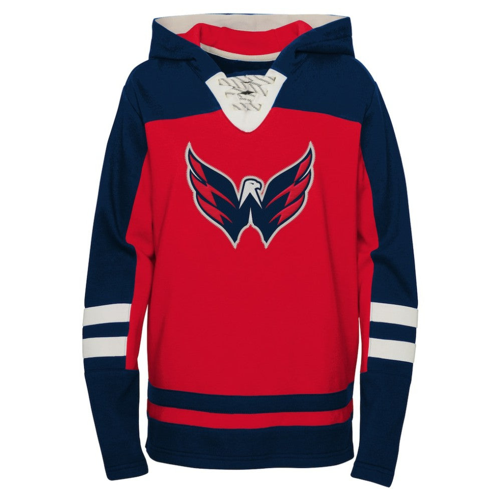 Washington Capitals Youth Ageless Revisited Home Lace-Up Pullover Hoodie - Red | NHL near me