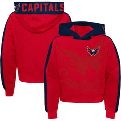 Washington Capitals Girls Youth Record Setter Pullover Hoodie - Red | NHL on sale