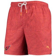 Arizona Cardinals Team Naples Layered Leaves Swim Trunks - Cardinal - Tommy Bahama