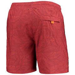 Atlanta Falcons Naples Layered Leaves Swim Trunks - Red - Tommy Bahama
