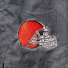 Cleveland Browns Naples Layered Leaves Swim Trunks - Black - Tommy Bahama