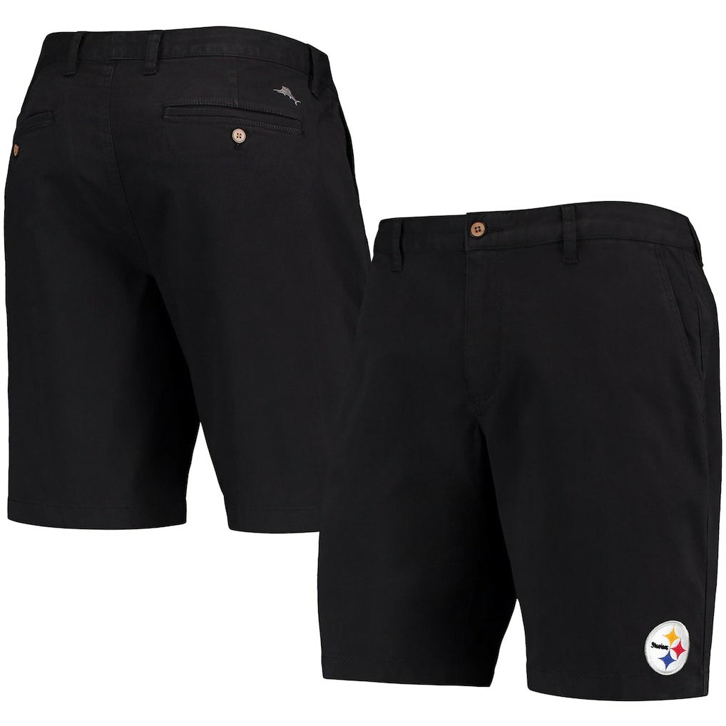 Pittsburgh Steelers Boracay Tri-Blend Shorts - Black - Tommy Bahama