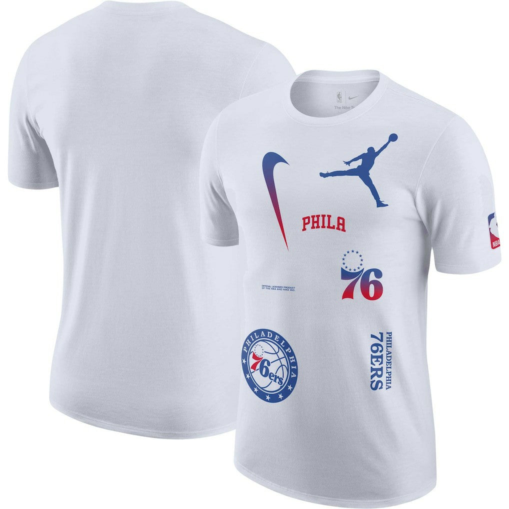 Philadelphia 76ers Jordan Brand Courtside Statement Edition Max90 T-Shirt White