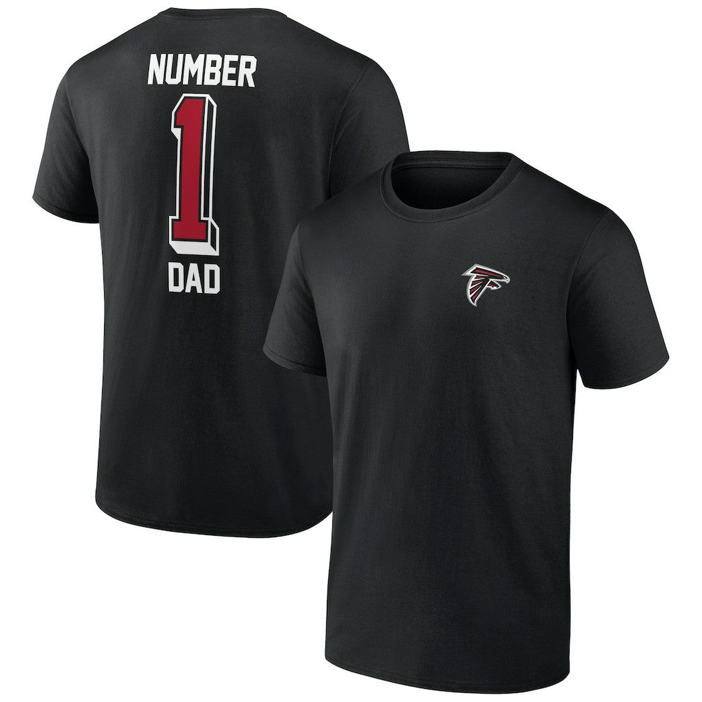 Atlanta Falcons Number One Dad T-Shirt - Black - NFL
