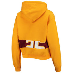 Washington Commanders Refried Apparel Women's Cropped Pullover Hoodie - Gold - NFL