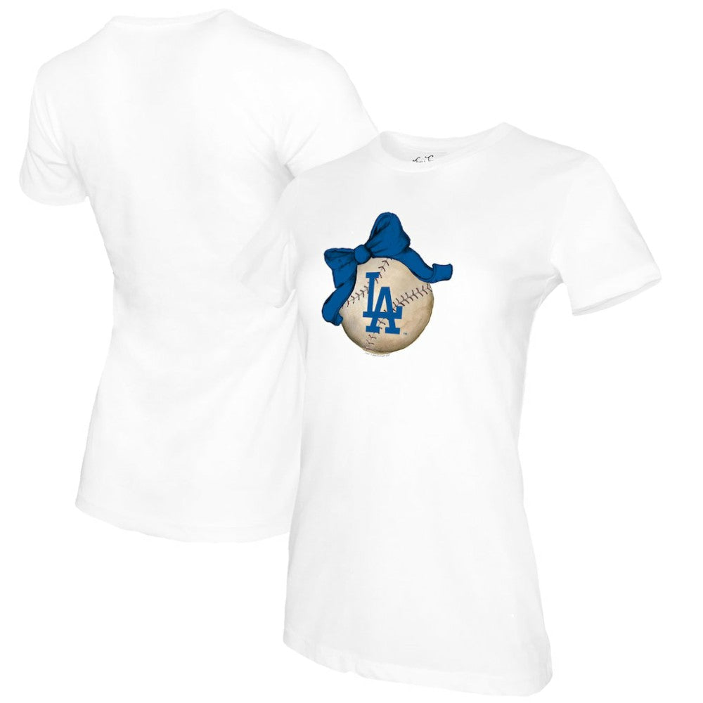 Los Angeles Dodgers Tiny Turnip Women's Baseball Bow T-Shirt for sale