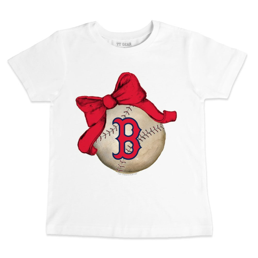 Boston Red Sox Tiny Turnip Youth Baseball Bow T-Shirt Online