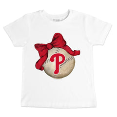 Philadelphia Phillies Tiny Turnip Youth Baseball Bow T-Shirt Sale