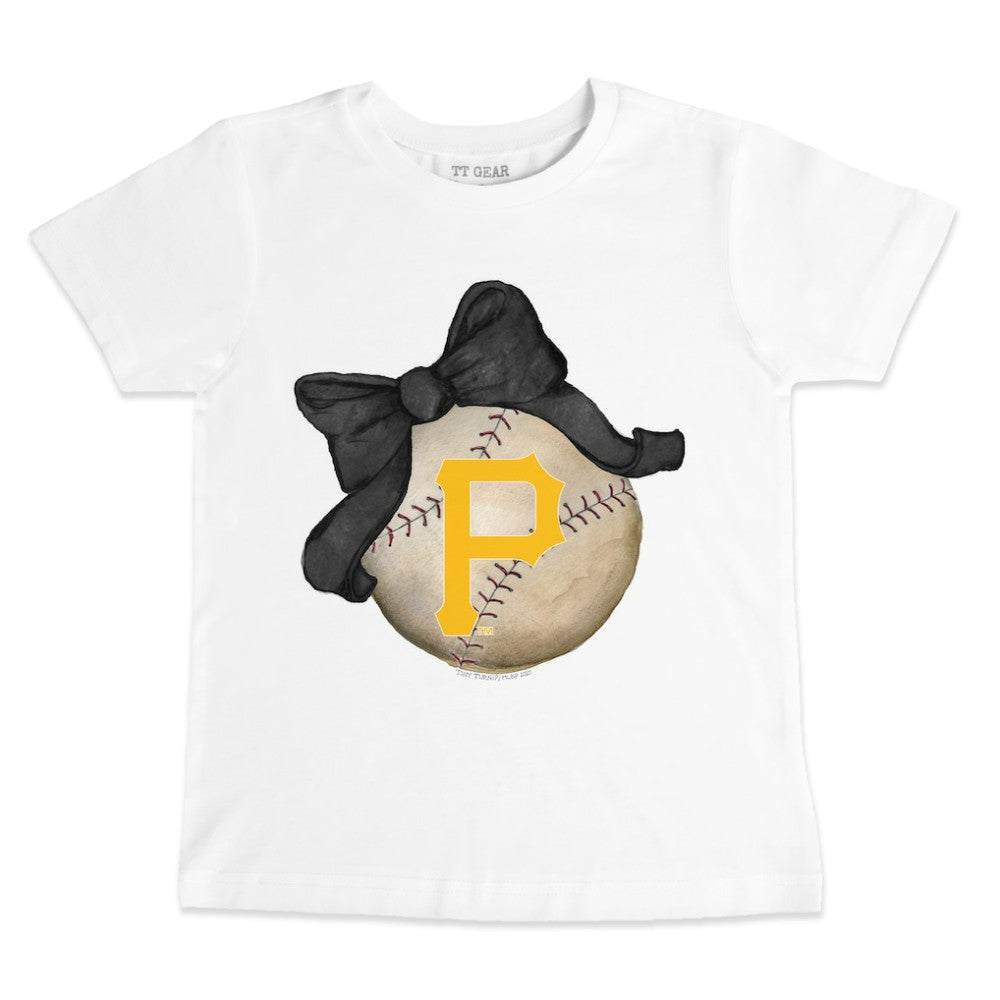 Pittsburgh Pirates Tiny Turnip Youth Baseball Bow T-Shirt for sale