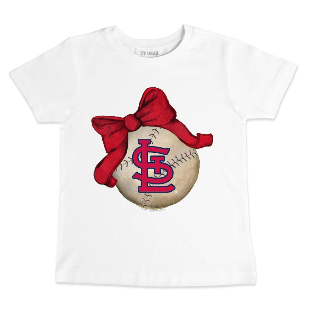 St. Louis Cardinals Tiny Turnip Youth Baseball Bow T-Shirt Online