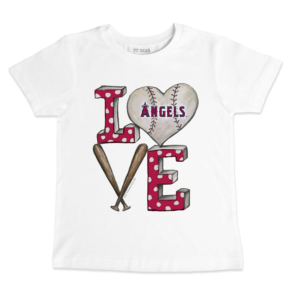 Los Angeles Angels Tiny Turnip Youth Baseball Love T-Shirt for sale