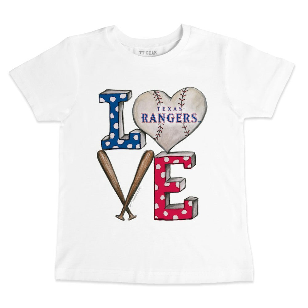 Texas Rangers Tiny Turnip Youth Baseball Love T-Shirt for sale