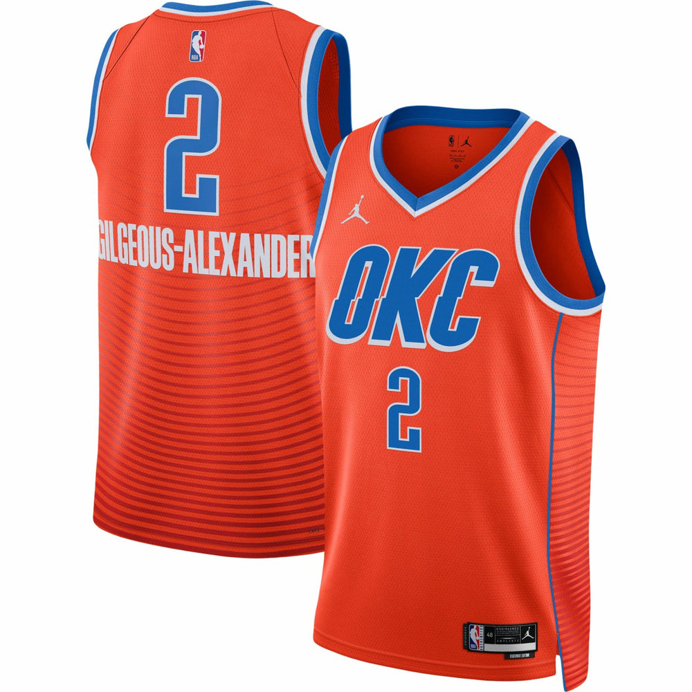 Shai Gilgeous-Alexander Oklahoma City Thunder Jordan Brand Unisex Swingman Jersey Statement Edition Orange