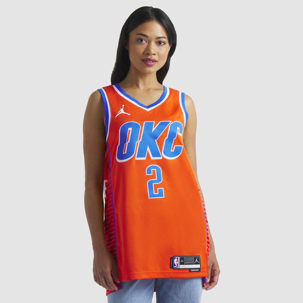 Shai Gilgeous-Alexander Oklahoma City Thunder Jordan Brand Unisex Swingman Jersey Statement Edition Orange