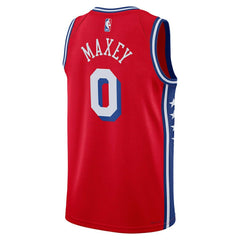 Tyrese Maxey Philadelphia 76ers Jordan Brand Unisex Swingman Jersey Statement Edition Red