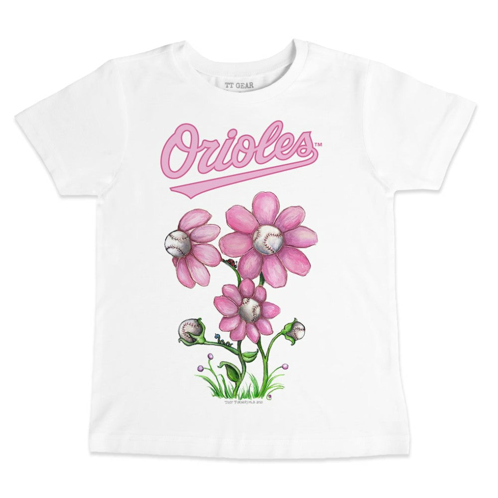 Baltimore Orioles Tiny Turnip Youth Blooming Baseballs T-Shirt Outlet