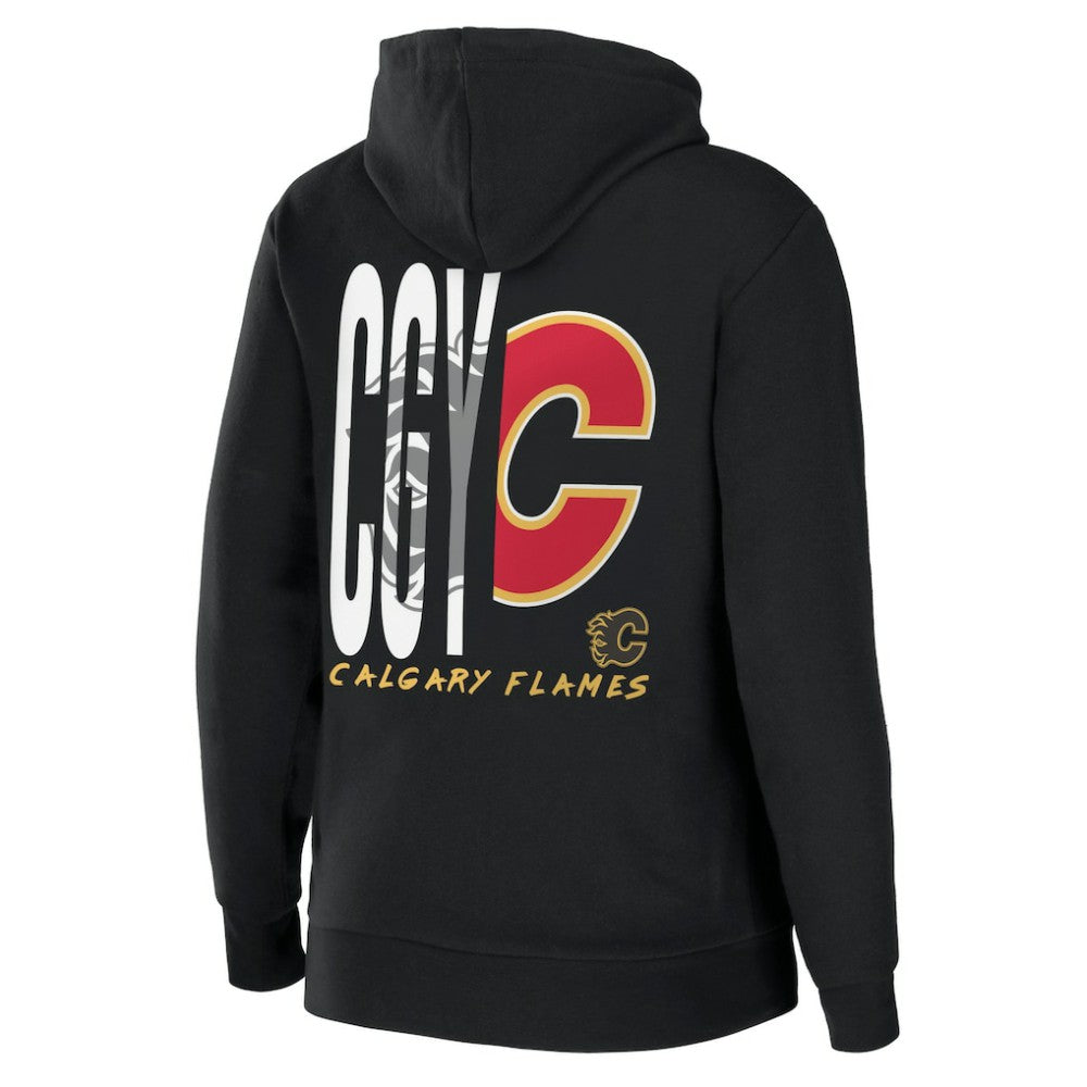 Calgary Flames WEAR by Erin Andrews Women's Sponge Fleece Full-Zip Hoodie - Black | NHL discount