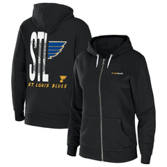 St. Louis Blues WEAR by Erin Andrews Women's Sponge Fleece Full-Zip Hoodie - Black | NHL on sale