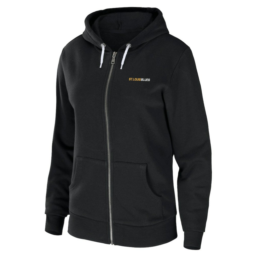 St. Louis Blues WEAR by Erin Andrews Women's Sponge Fleece Full-Zip Hoodie - Black | NHL on sale