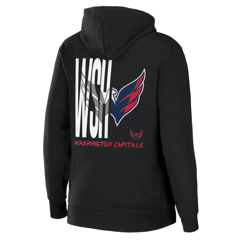 Washington Capitals WEAR by Erin Andrews Women's Sponge Fleece Full-Zip Hoodie - Black | NHL Clearance