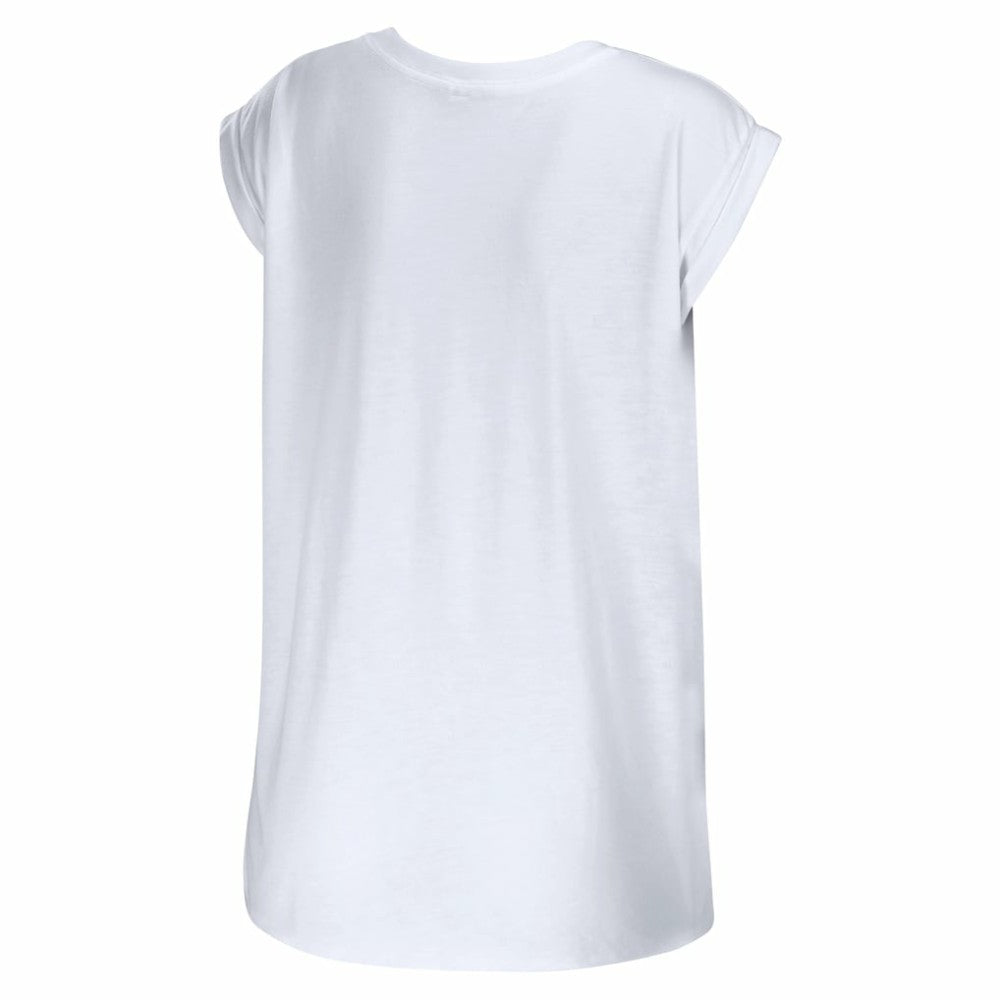 Detroit Red Wings WEAR by Erin Andrews Women's Greetings From Muscle T-Shirt - White | NHL on sale