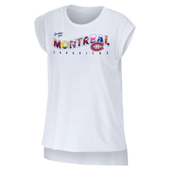 Montreal Canadiens WEAR by Erin Andrews Women's Greetings From Muscle T-Shirt - White | NHL on sale
