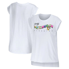Pittsburgh Penguins WEAR by Erin Andrews Women's Greetings From Muscle T-Shirt - White | NHL sale