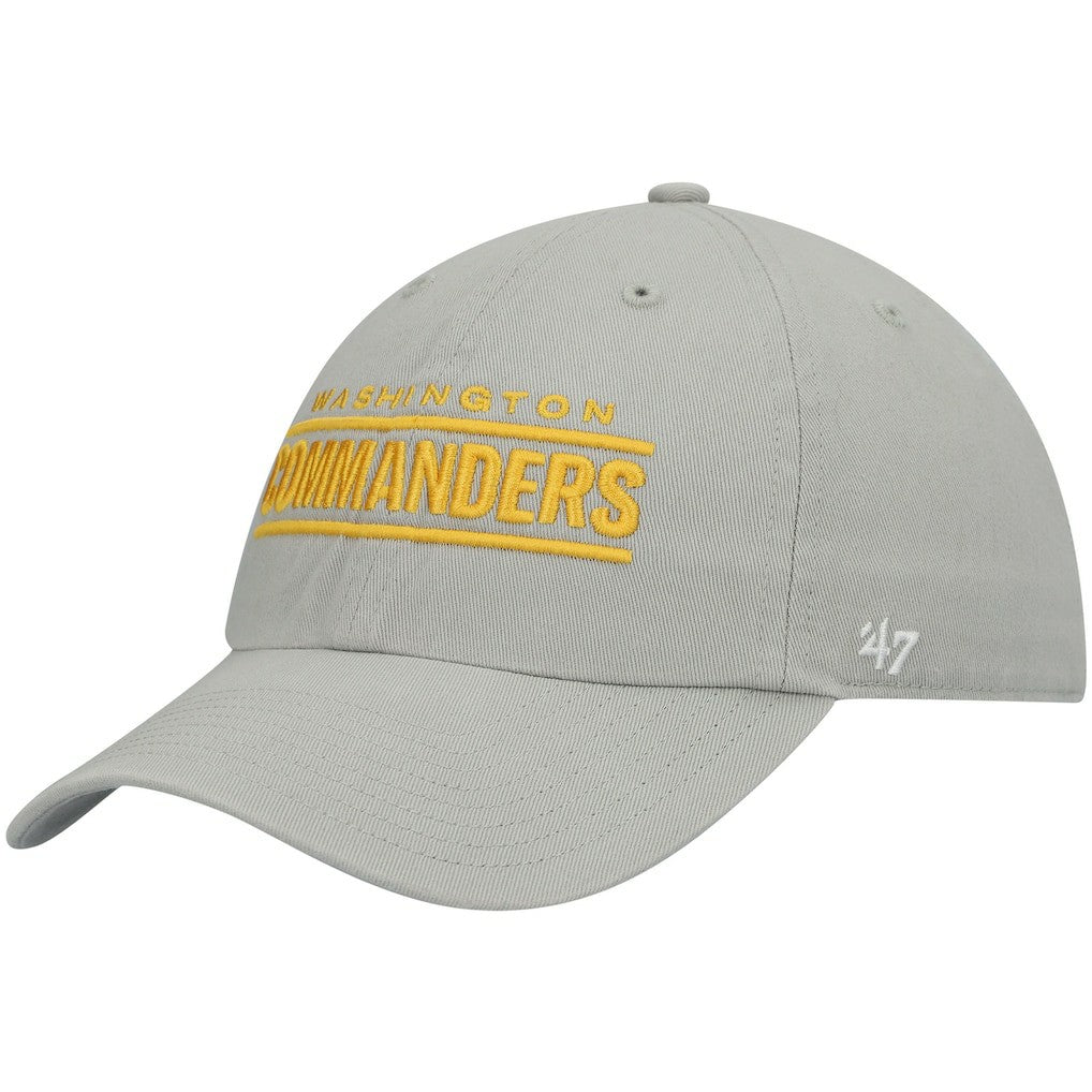 Washington Commanders '47 Script Clean Up Adjustable Hat - Gray - 47 brand